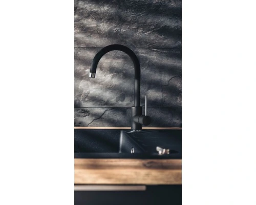 AVITAL Keukenkraan Samina Mat Zwart/chroom 2 AVITAL Keukenkraan Samina Mat Zwart/chroom - Afbeelding 2