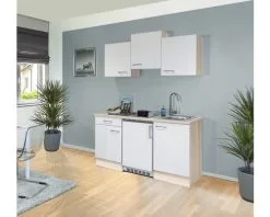 Flex-Well FLEX WELL Minikeuken Met Apparatuur Abaco Parelmoer Glanzend 150,5x60 Cm