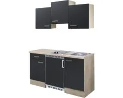 Flex-Well FLEX WELL Minikeuken Met Apparatuur Santo Antraciet Mat 150,5x60 Cm -Spoelbakken Verkoop DV 8 6744350 02 4c DE 20180510100449