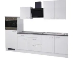 Flex-Well FLEX WELL Keukenblok Met Apparatuur Lucca Wit Mat 270x60 Cm -Spoelbakken Verkoop DV 8 6788693 02 4c DE 20180721211655