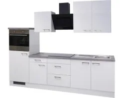 Flex-Well FLEX WELL Keukenblok Met Apparatuur Varo Wit Mat 270x60 Cm -Spoelbakken Verkoop DV 8 6788694 02 4c DE 20180721211655