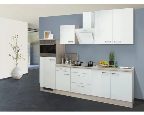 Flex-Well FLEX WELL Keukenblok Met Apparatuur Abaco Parelmoer Glanzend 270x60 Cm 1 Flex-Well FLEX WELL Keukenblok Met Apparatuur Abaco Parelmoer Glanzend 270x60 Cm