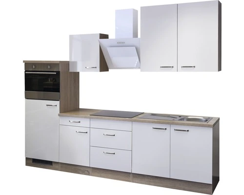 Flex-Well FLEX WELL Keukenblok Met Apparatuur Valero Wit Hoogglans 270x60 Cm 7 Flex-Well FLEX WELL Keukenblok Met Apparatuur Valero Wit Hoogglans 270x60 Cm - Afbeelding 7