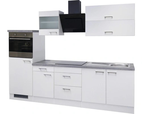 Flex-Well FLEX WELL Keukenblok Met Apparatuur Varo Wit Mat 270x60 Cm 7 Flex-Well FLEX WELL Keukenblok Met Apparatuur Varo Wit Mat 270x60 Cm - Afbeelding 7