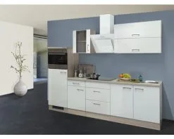 Flex-Well FLEX WELL Keukenblok Met Apparatuur Abaco Parelmoer Glanzend 270x60 Cm