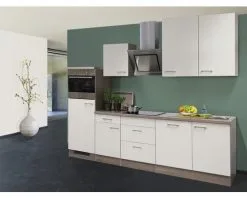 Flex-Well FLEX WELL Keukenblok Met Apparatuur Eico Magnoliawit Mat 280x60 Cm