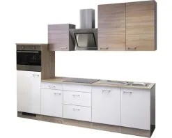 Flex-Well FLEX WELL Keukenblok Met Apparatuur Samoa Wit En Sonoma Eiken Mat 280x60 Cm -Spoelbakken Verkoop DV 8 6788711 01 4c DE 20180721211655