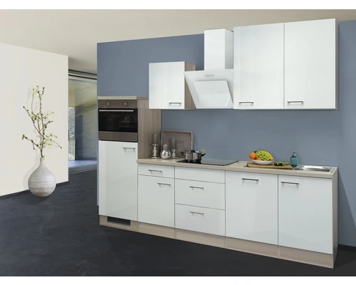 Flex-Well FLEX WELL Keukenblok Met Apparatuur Abaco Parelmoer Glanzend 280x60 Cm 1 Flex-Well FLEX WELL Keukenblok Met Apparatuur Abaco Parelmoer Glanzend 280x60 Cm