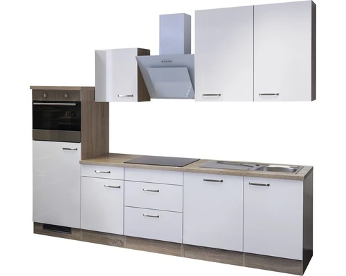 Flex-Well FLEX WELL Keukenblok Met Apparatuur Valero Wit Hoogglans 280x60 Cm 9 Flex-Well FLEX WELL Keukenblok Met Apparatuur Valero Wit Hoogglans 280x60 Cm - Afbeelding 9