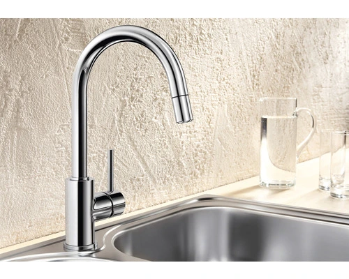 BLANCO Keukenkraan Met Uittrekbare Handdouche Mida-S Chroom 3 BLANCO Keukenkraan Met Uittrekbare Handdouche Mida-S Chroom - Afbeelding 3