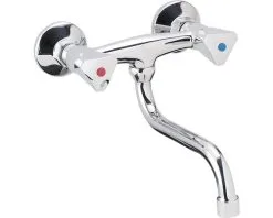 Spoelbakken Verkoop 34 AVITAL Keukenkraan Piave Wandmontage Chroom