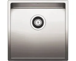 Opbouwspoelbak Carre RVS 44x44 Cm Met Korfplug