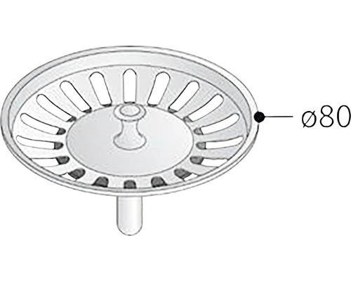 Korfplugrooster Chroom Ø80 Mm 2 Korfplugrooster Chroom Ø80 Mm - Afbeelding 2