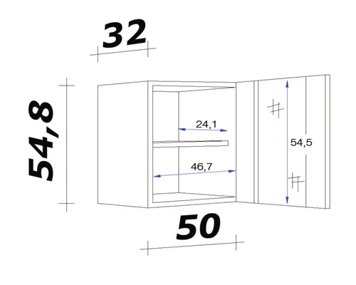 Flex-Well FLEX WELL Hangkast Palmaria Wito Wit 50x32x55 Cm 2 Flex-Well FLEX WELL Hangkast Palmaria Wito Wit 50x32x55 Cm - Afbeelding 2