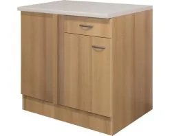 Flex-Well FLEX WELL Hoekonderkast Ischia Nano Beuken 110x60x85 Cm