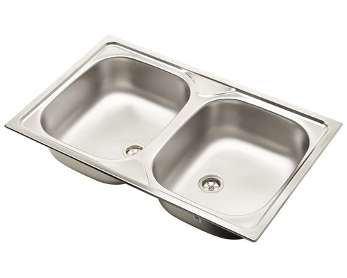 Opbouwspoelbak RVS Dubbel 80x50 Cm Met 2 Korfpluggen 2 Opbouwspoelbak RVS Dubbel 80x50 Cm Met 2 Korfpluggen - Afbeelding 2