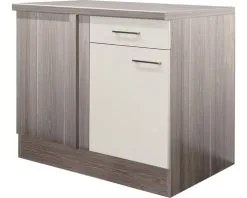 Flex-Well FLEX WELL Hoekonderkast Eico Magnoliawit 110x60x86 Cm