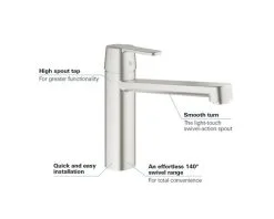 GROHE QUICKFIX GROHE Keukenkraan Get 30196DC0 Supersteel -Spoelbakken Verkoop DV 8 8814022 04 4c NL 20190305171800