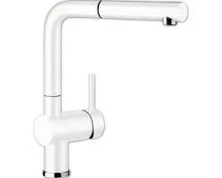 Spoelbakken Verkoop 28 BLANCO Keukenkraan Met Uittrekbare Handdouche Linus-S Silgranietwit