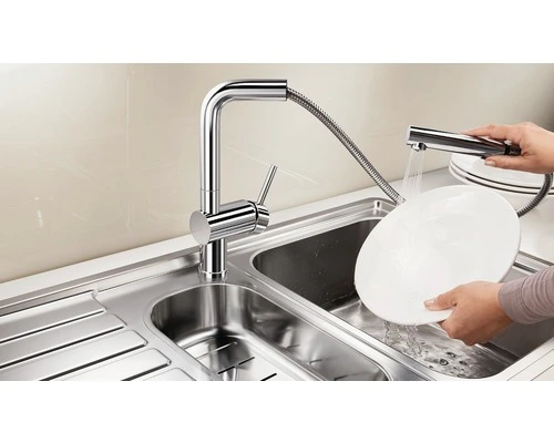 BLANCO Keukenkraan Met Uittrekbare Handdouche Linus-S Vario Chroom 2 BLANCO Keukenkraan Met Uittrekbare Handdouche Linus-S Vario Chroom - Afbeelding 2